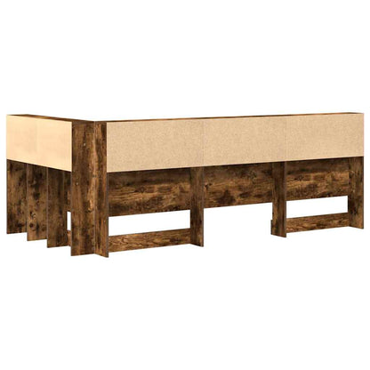 vidaXL Storage Headboard Smoked Oak Engineered Wood