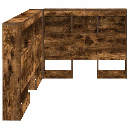 vidaXL Storage Headboard Smoked Oak Engineered Wood