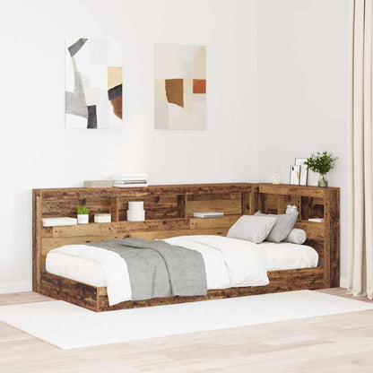 vidaXL Storage Headboard with Shelf with Headboard with Storage Old wood 80 cm Melamine