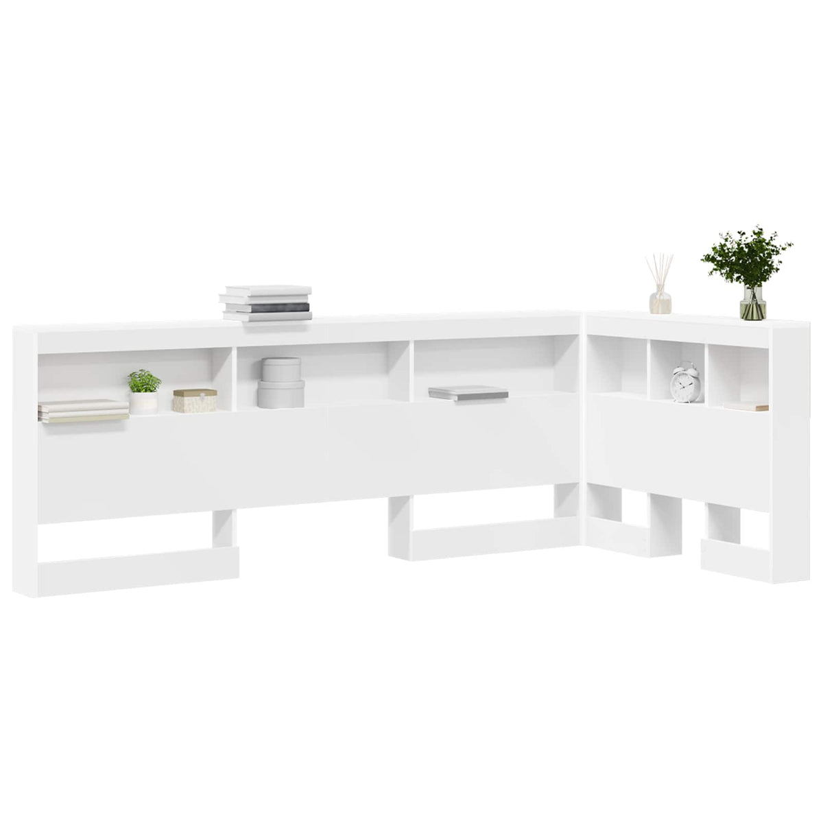 vidaXL Storage Headboard White 90 cm Engineered Wood