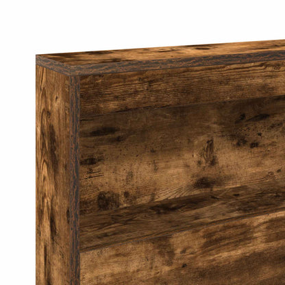 vidaXL Storage Headboard with Shelf Smoked Oak 90 cm Engineered Wood