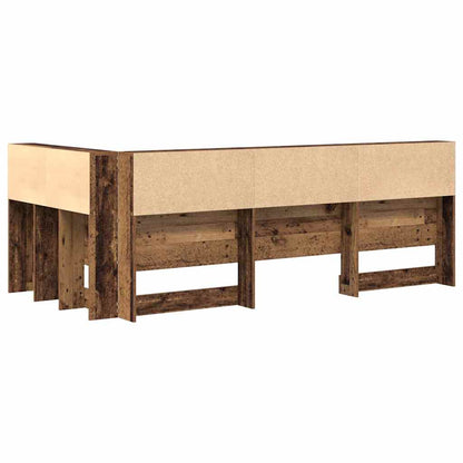 vidaXL Storage Headboard with Shelf Old Wood 90 cm Engineered Wood