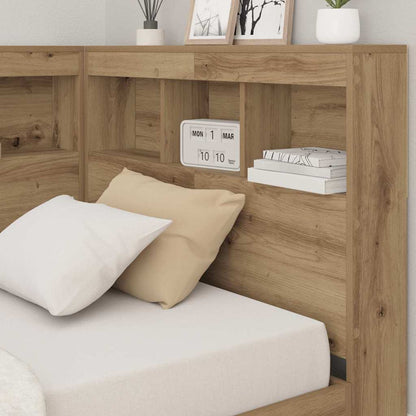 vidaXL Storage Headboard Artisan Oak Engineered Wood