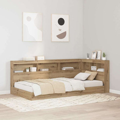 vidaXL Storage Headboard Artisan Oak Engineered Wood