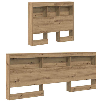vidaXL Storage Headboard Artisan Oak Engineered Wood