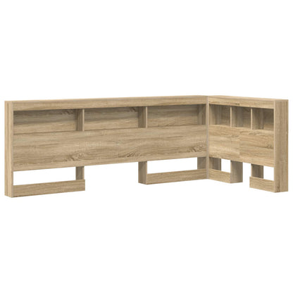 vidaXL Storage Headboard with Shelf Sonoma Oak 100 cm Engineered Wood