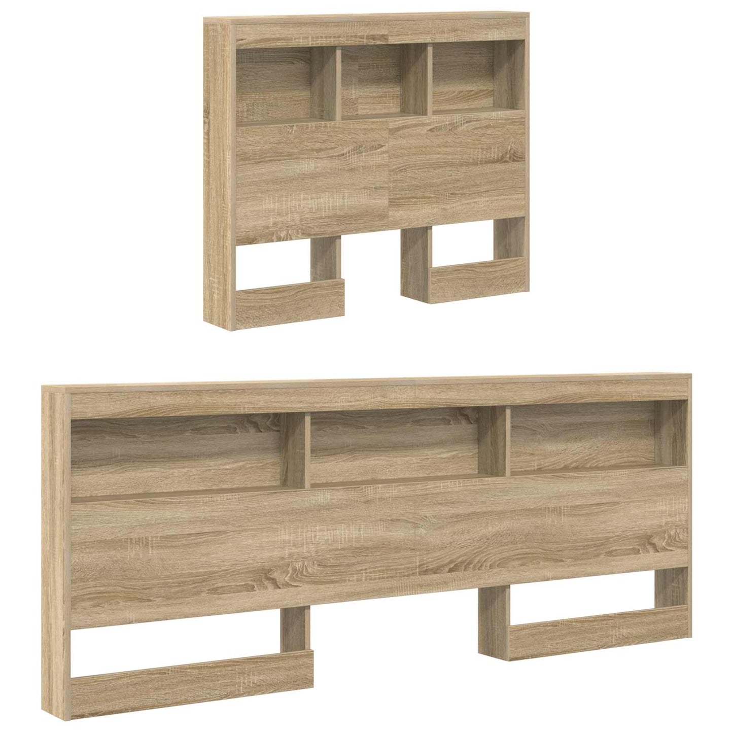 vidaXL Storage Headboard with Shelf Sonoma Oak 100 cm Engineered Wood