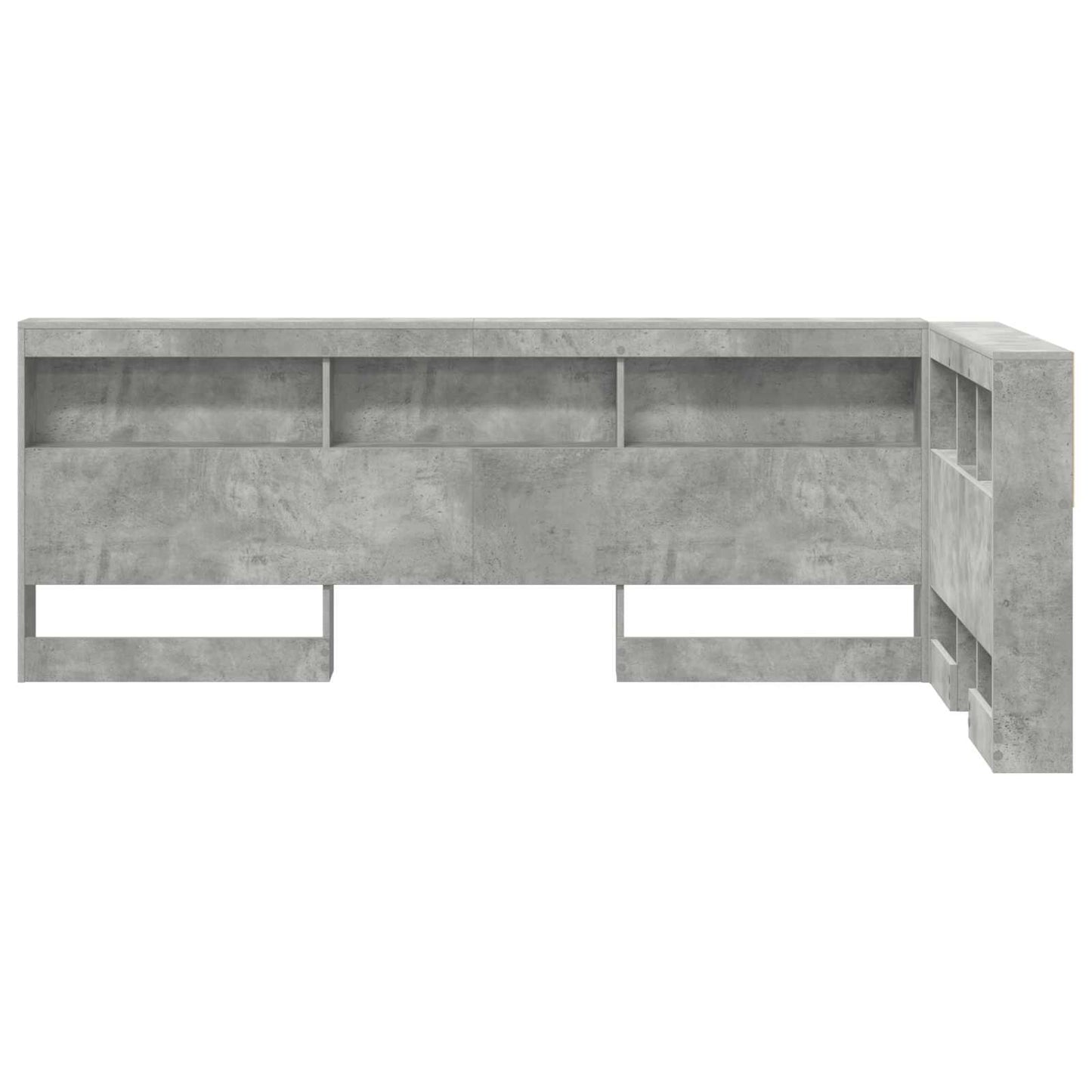vidaXL Storage Headboard Concrete Grey Engineered Wood