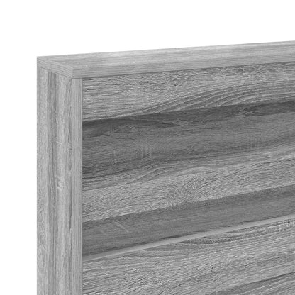 vidaXL Storage Headboard with Shelf Grey Sonoma 100 cm Engineered Wood