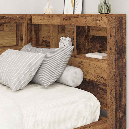vidaXL Storage Headboard with Shelf Old Wood 100 cm Engineered Wood