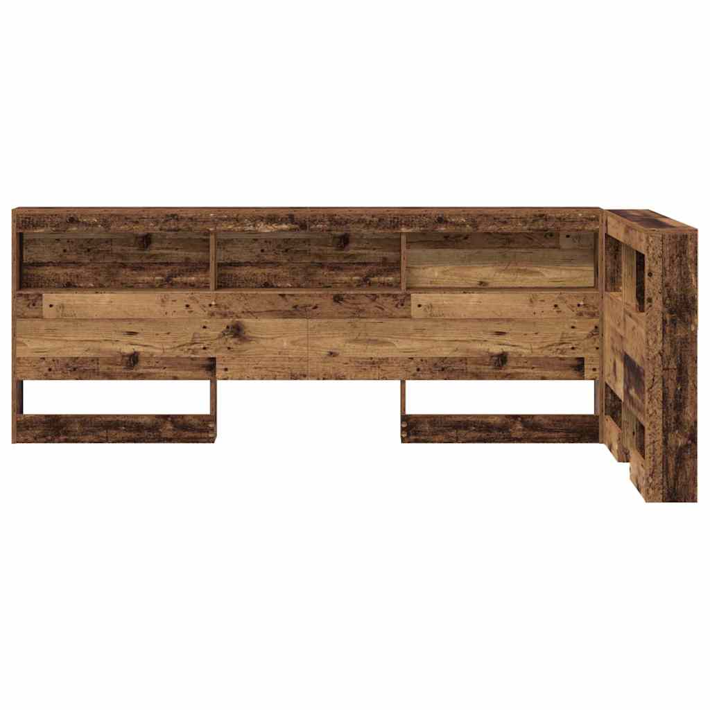vidaXL Storage Headboard with Shelf Old Wood 100 cm Engineered Wood