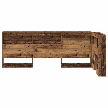 vidaXL Storage Headboard with Shelf Old Wood 100 cm Engineered Wood