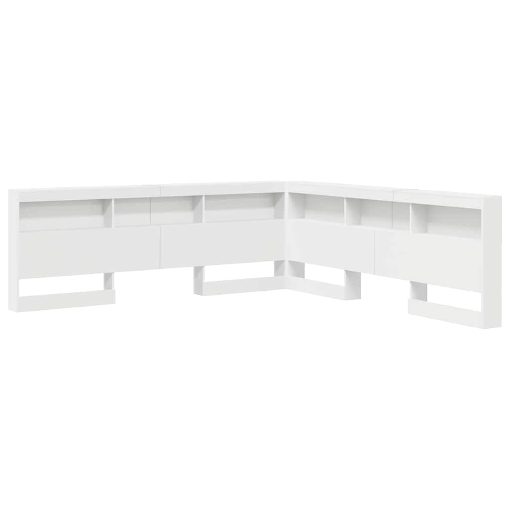 vidaXL Storage Headboard White Engineered Wood