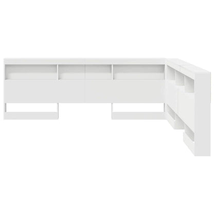 vidaXL Storage Headboard White Engineered Wood