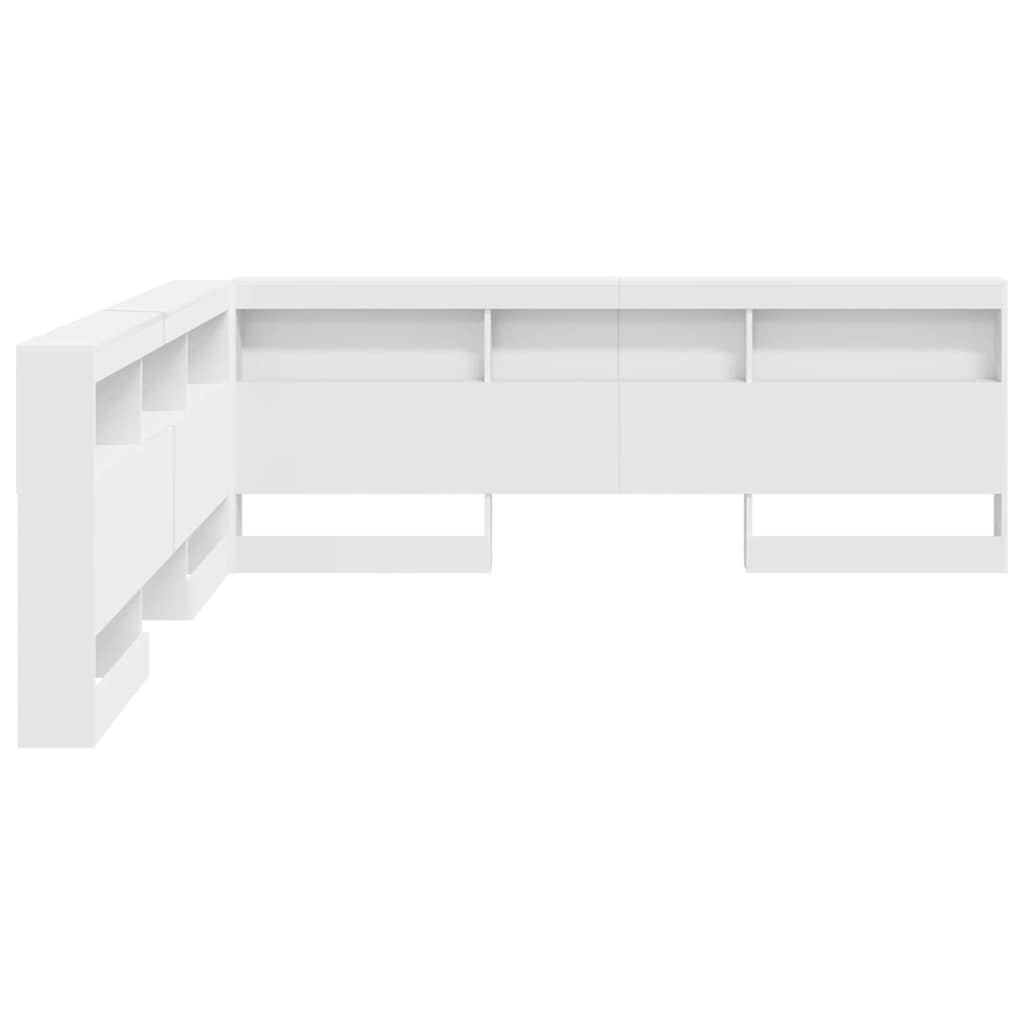 vidaXL Storage Headboard White Engineered Wood