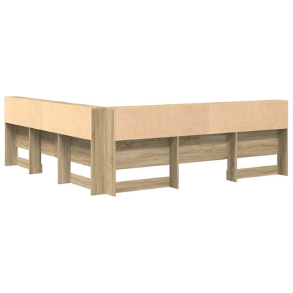 vidaXL Storage Headboard Sonoma Oak Engineered Wood