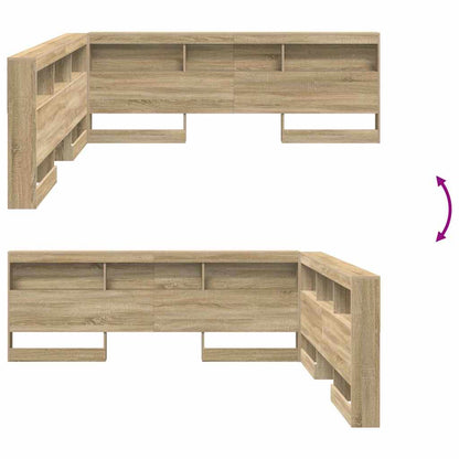 vidaXL Storage Headboard Sonoma Oak Engineered Wood