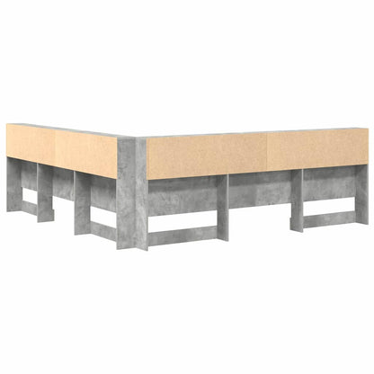 vidaXL Storage Headboard Concrete Grey Engineered Wood