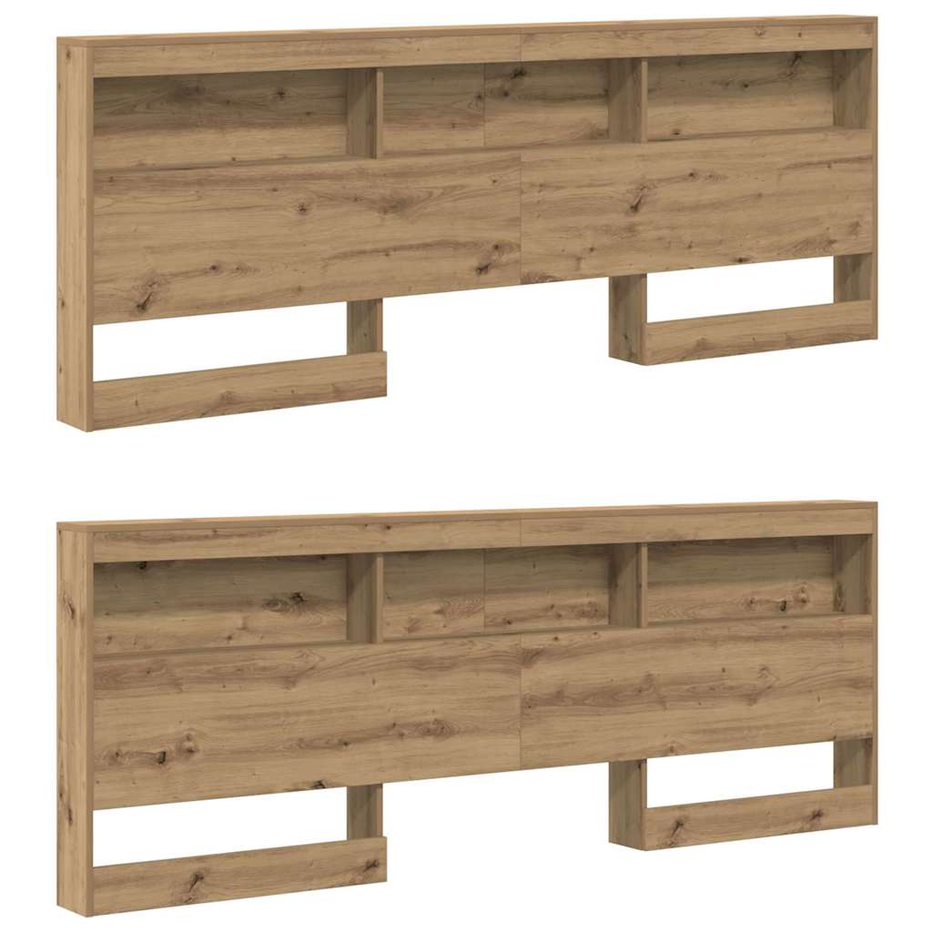 vidaXL Storage Headboard Artisan Oak Engineered Wood