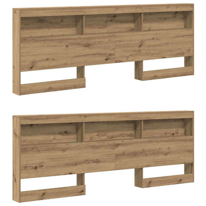 vidaXL Storage Headboard Artisan Oak Engineered Wood