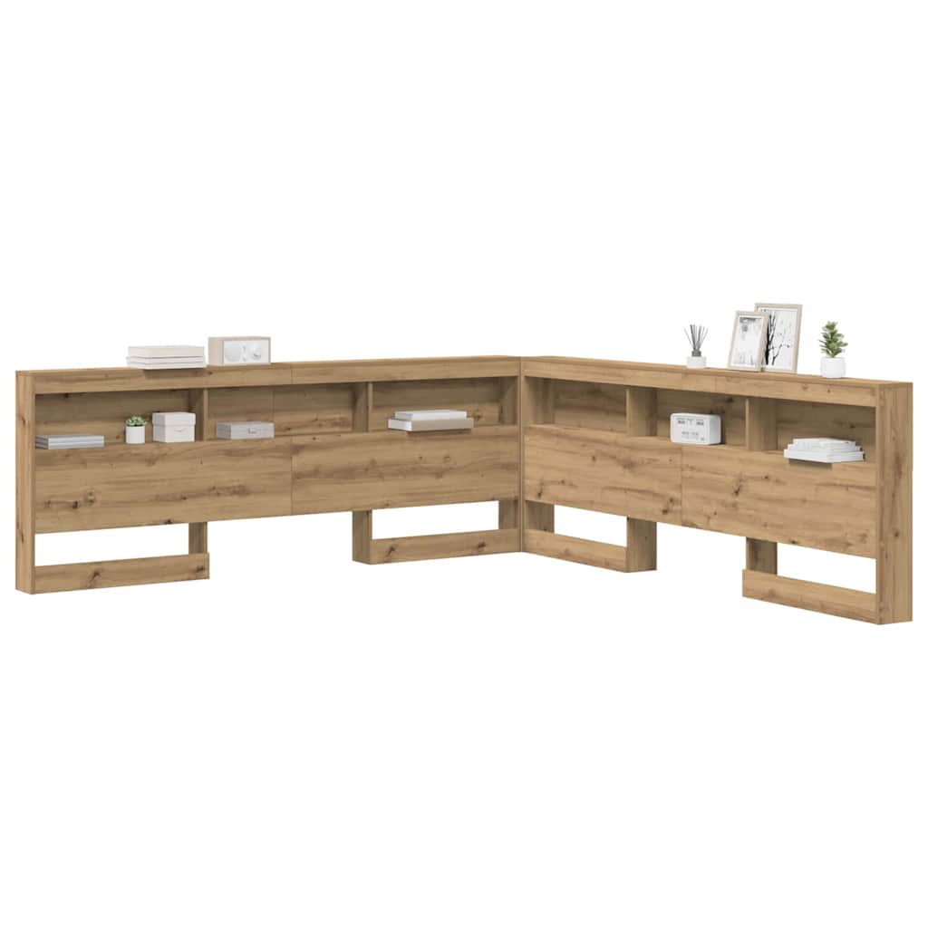 vidaXL Storage Headboard Artisan Oak Engineered Wood