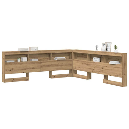 vidaXL Storage Headboard Artisan Oak Engineered Wood