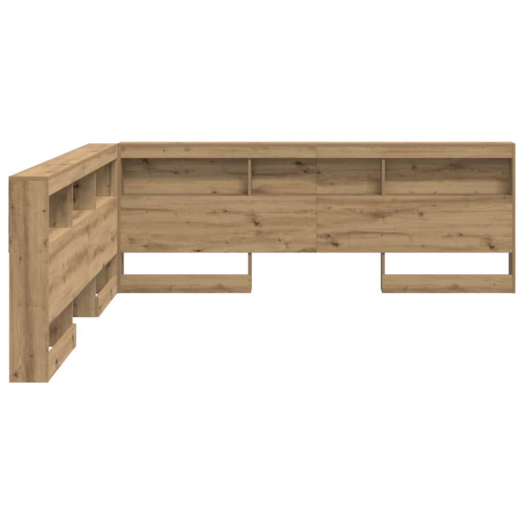 vidaXL Storage Headboard Artisan Oak Engineered Wood