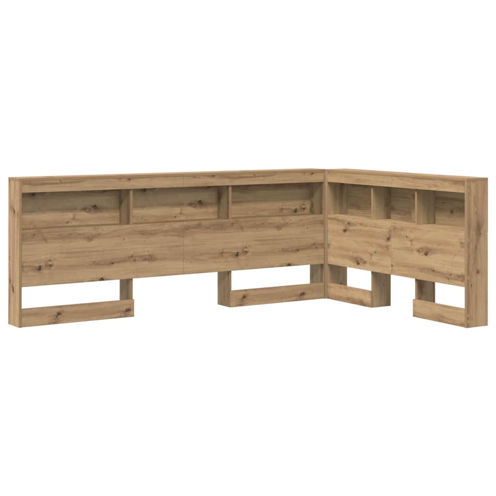 vidaXL Storage Headboard Artisan Oak Engineered Wood