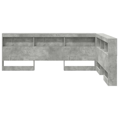 vidaXL Storage Headboard Concrete Grey 140 cm Engineered Wood