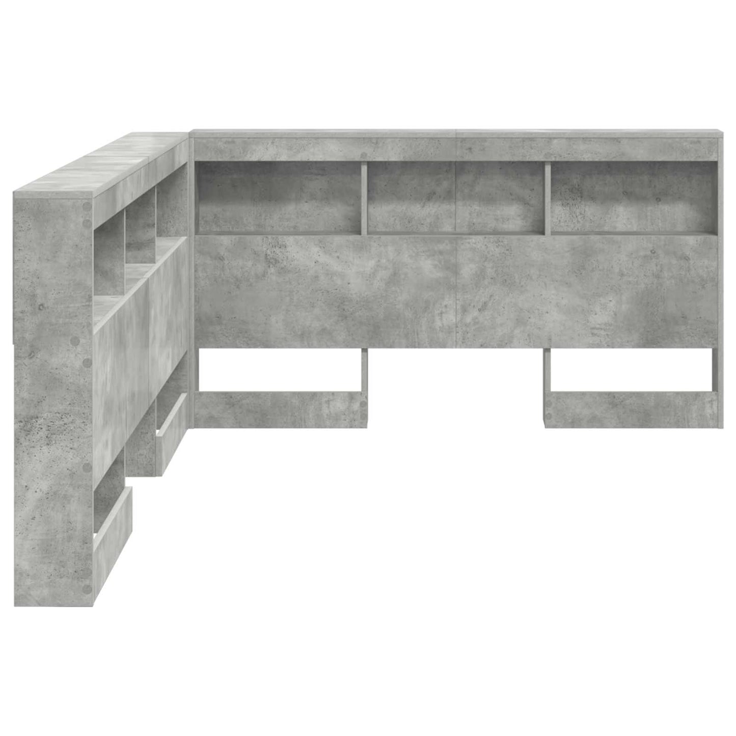 vidaXL Storage Headboard Concrete Grey 140 cm Engineered Wood