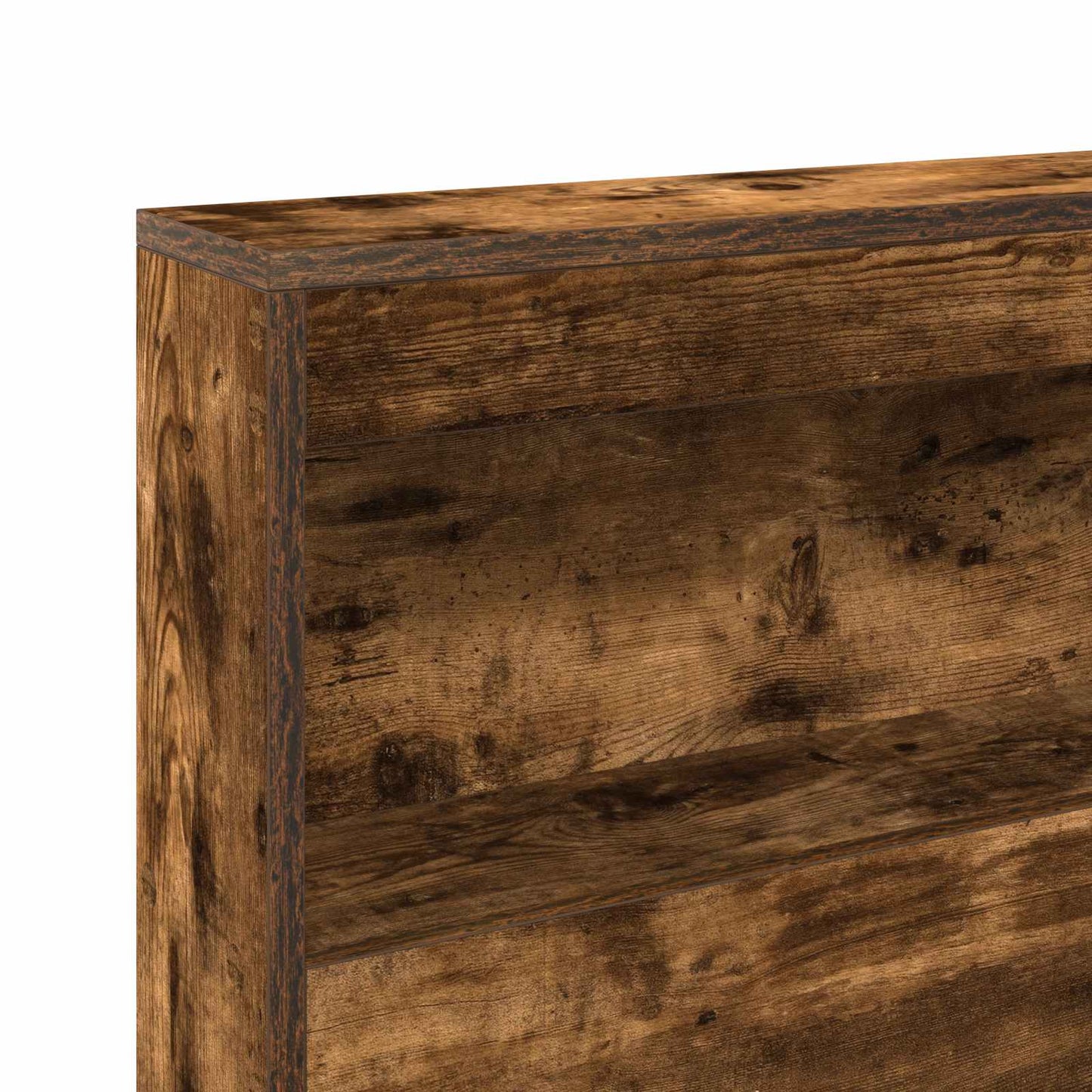 vidaXL Storage Headboard Smoked Oak Engineered Wood