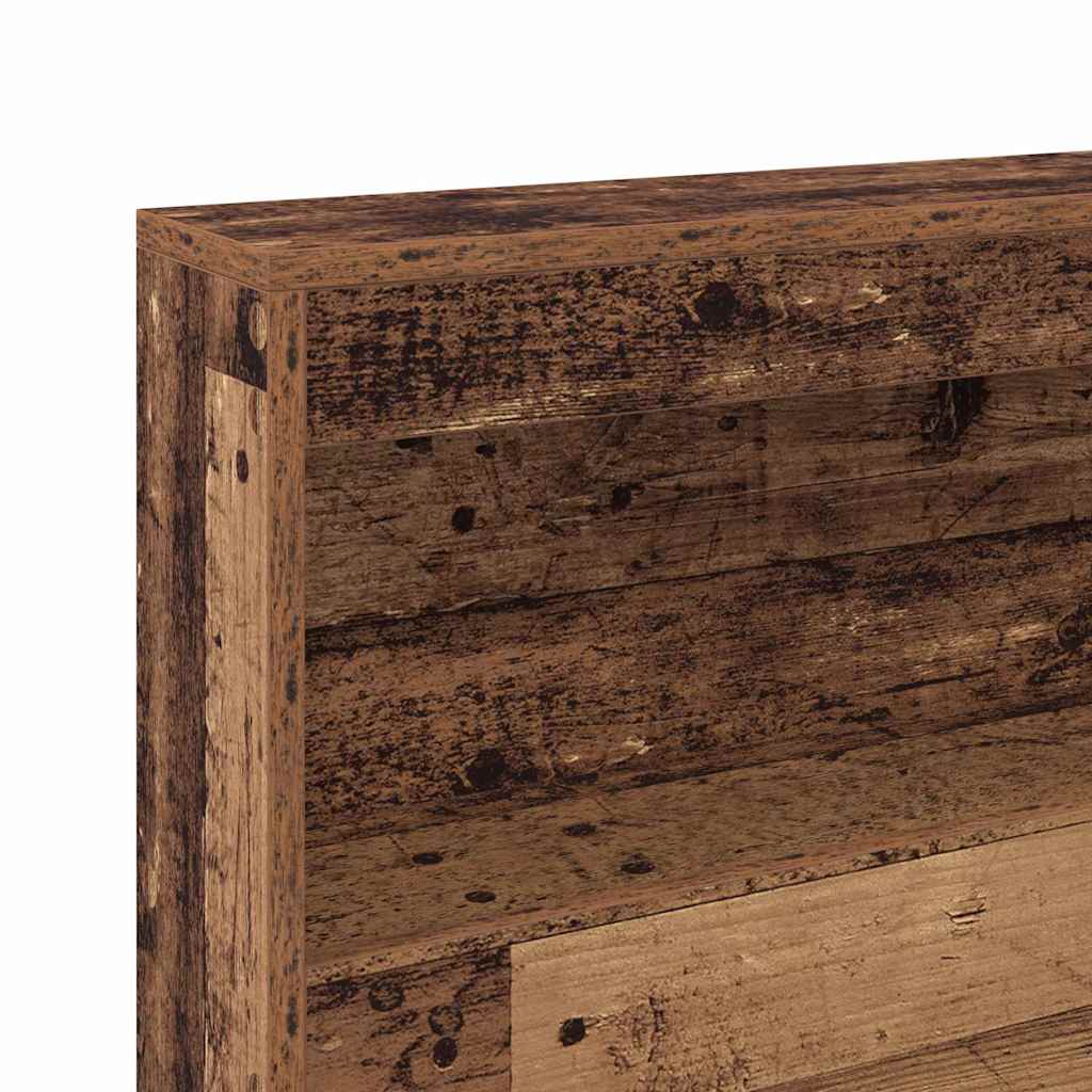 vidaXL Storage Headboard with Shelf Old Wood 140 cm Engineered Wood
