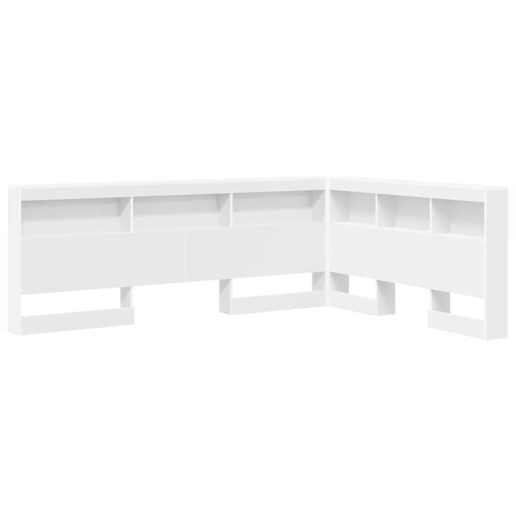 vidaXL Storage Headboard White Engineered Wood