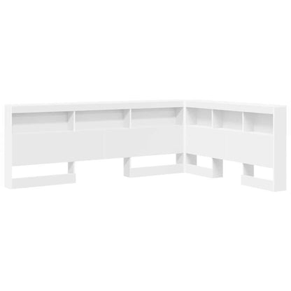 vidaXL Storage Headboard White Engineered Wood