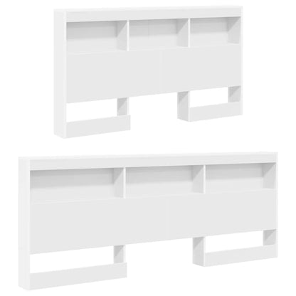 vidaXL Storage Headboard White Engineered Wood