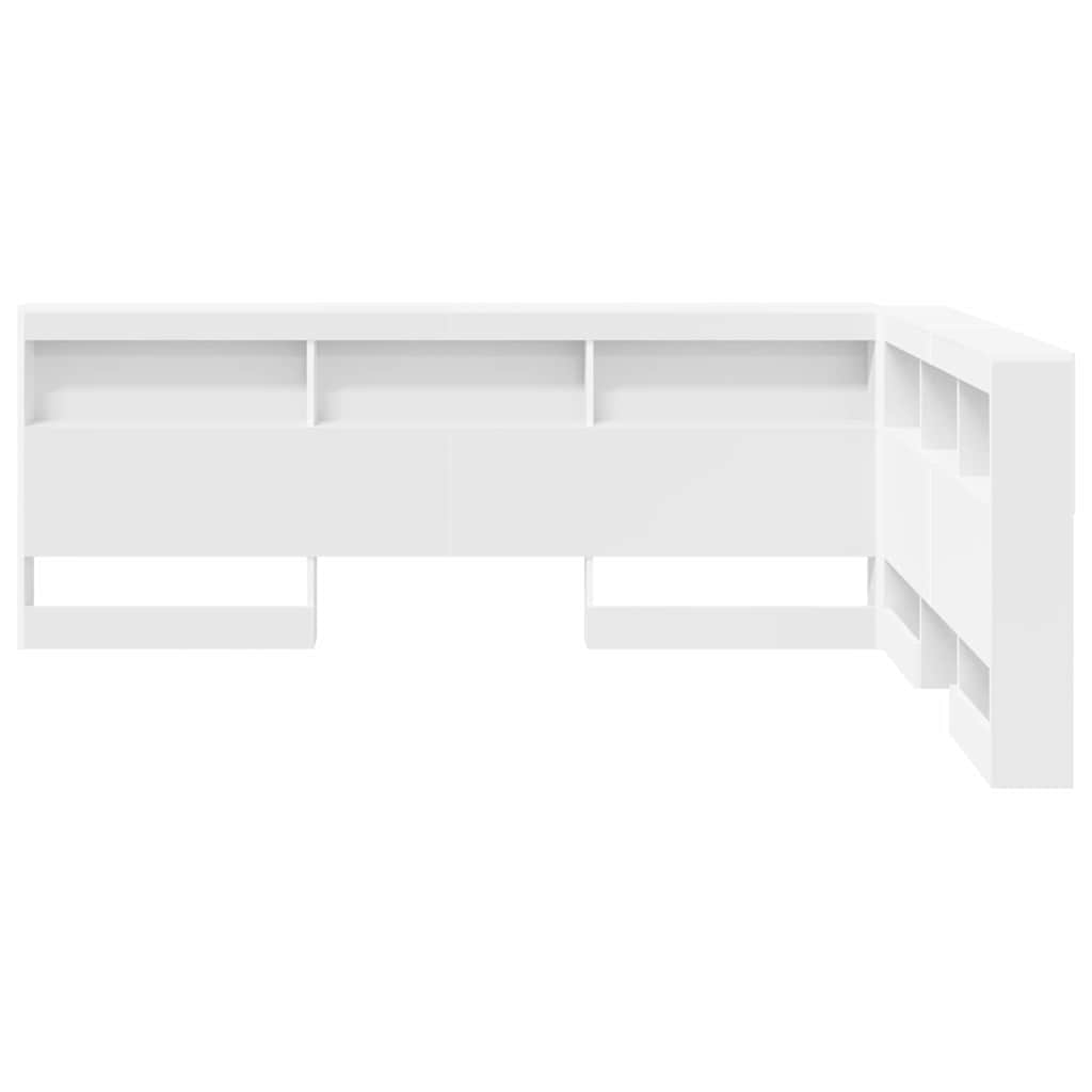 vidaXL Storage Headboard White Engineered Wood