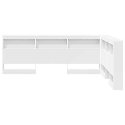 vidaXL Storage Headboard White Engineered Wood