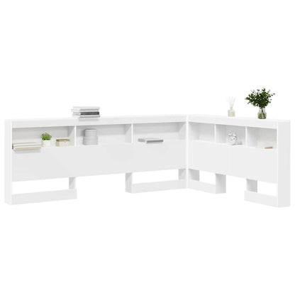 vidaXL Storage Headboard White Engineered Wood