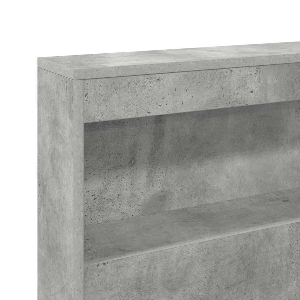 vidaXL Storage Headboard Concrete Grey Engineered Wood