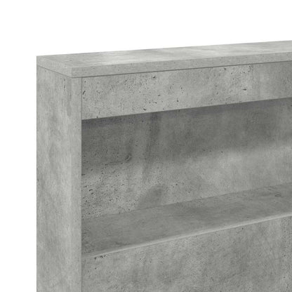 vidaXL Storage Headboard Concrete Grey Engineered Wood