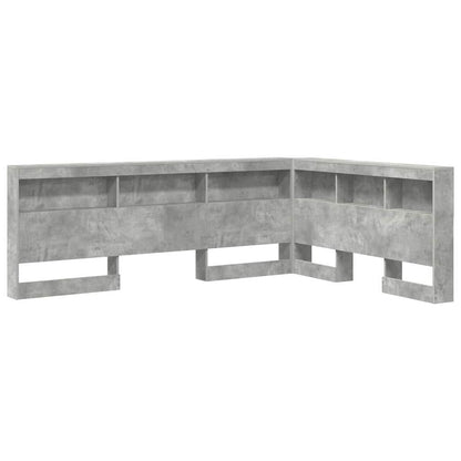 vidaXL Storage Headboard Concrete Grey Engineered Wood