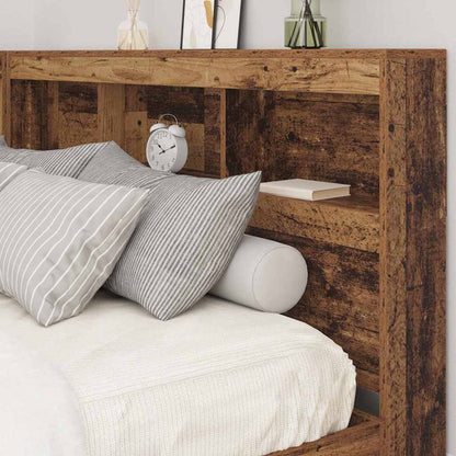 vidaXL Storage Headboard Old Wood Engineered Wood