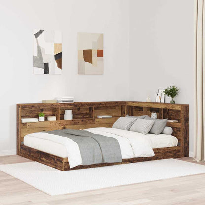 vidaXL Storage Headboard Old Wood Engineered Wood