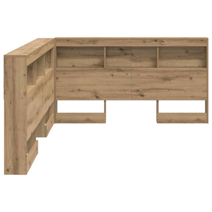 vidaXL Storage Headboard Artisan Oak Engineered Wood