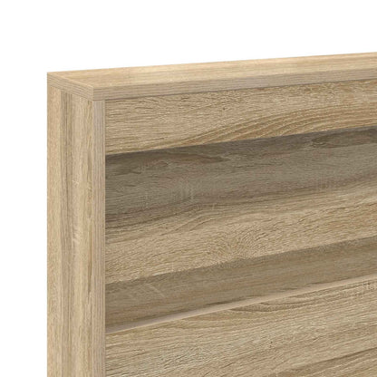 vidaXL Storage Headboard with Shelf Sonoma Oak 160 cm Engineered Wood