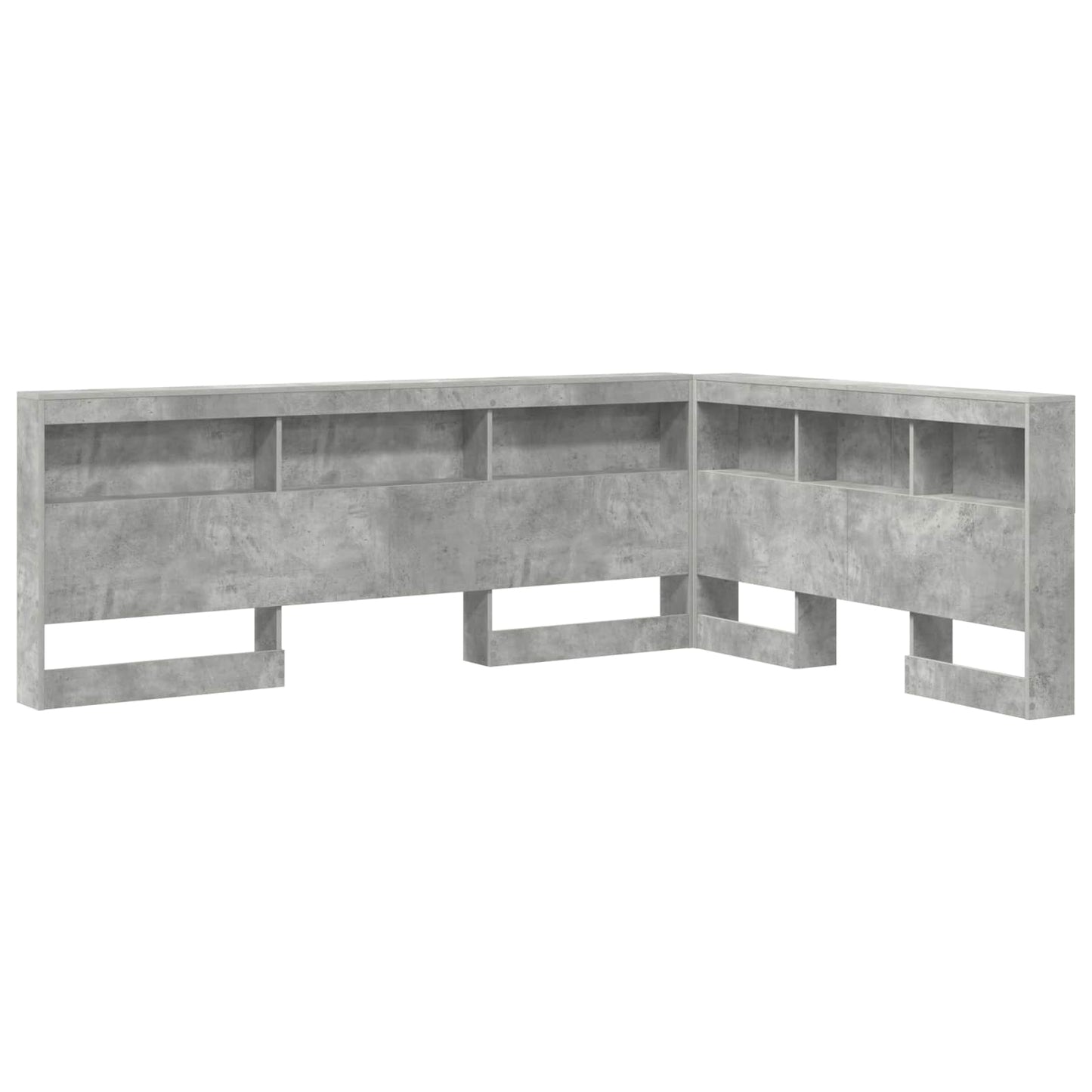vidaXL Storage Headboard Concrete Grey 160 cm Engineered Wood
