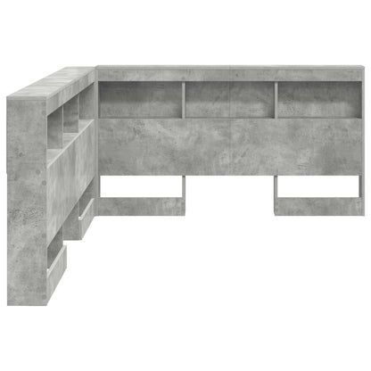 vidaXL Storage Headboard Concrete Grey 160 cm Engineered Wood