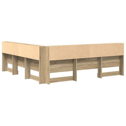 vidaXL Storage Headboard Sonoma Oak Engineered Wood