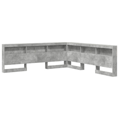 vidaXL Storage Headboard Concrete Grey 180 cm Engineered Wood