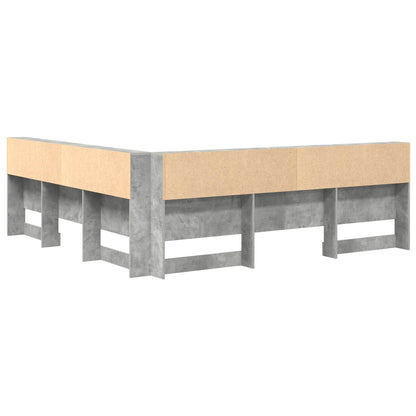 vidaXL Storage Headboard Concrete Grey 180 cm Engineered Wood